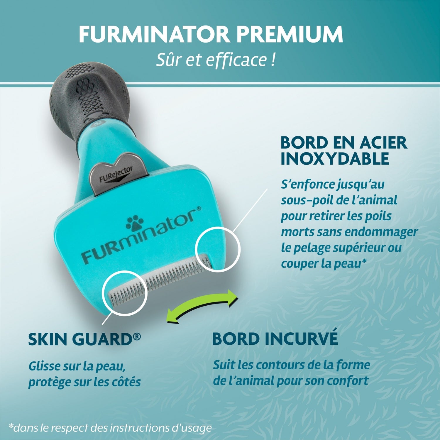 Brosse Furminator poils courts