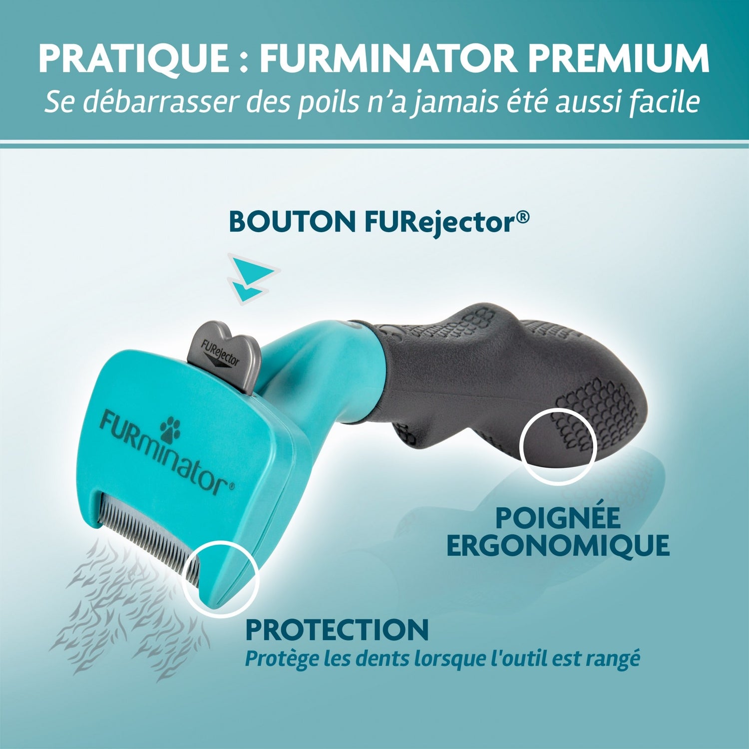 Brosse Furminator poils courts