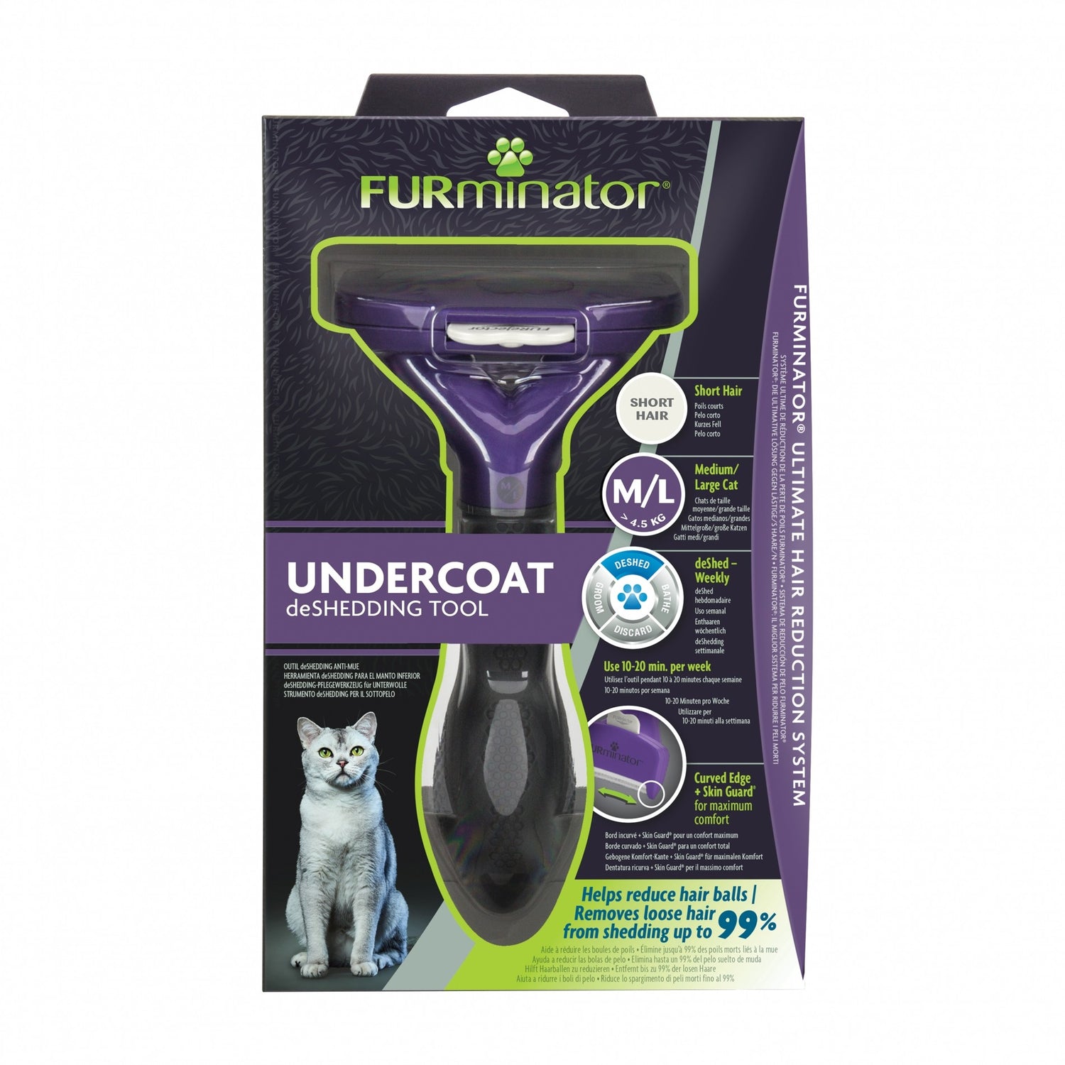 Brosse Furminator poils courts