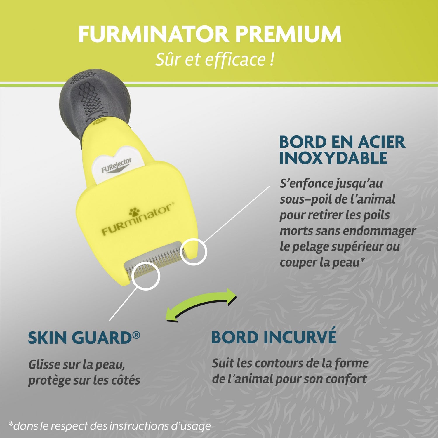 Brosse Furminator poils courts
