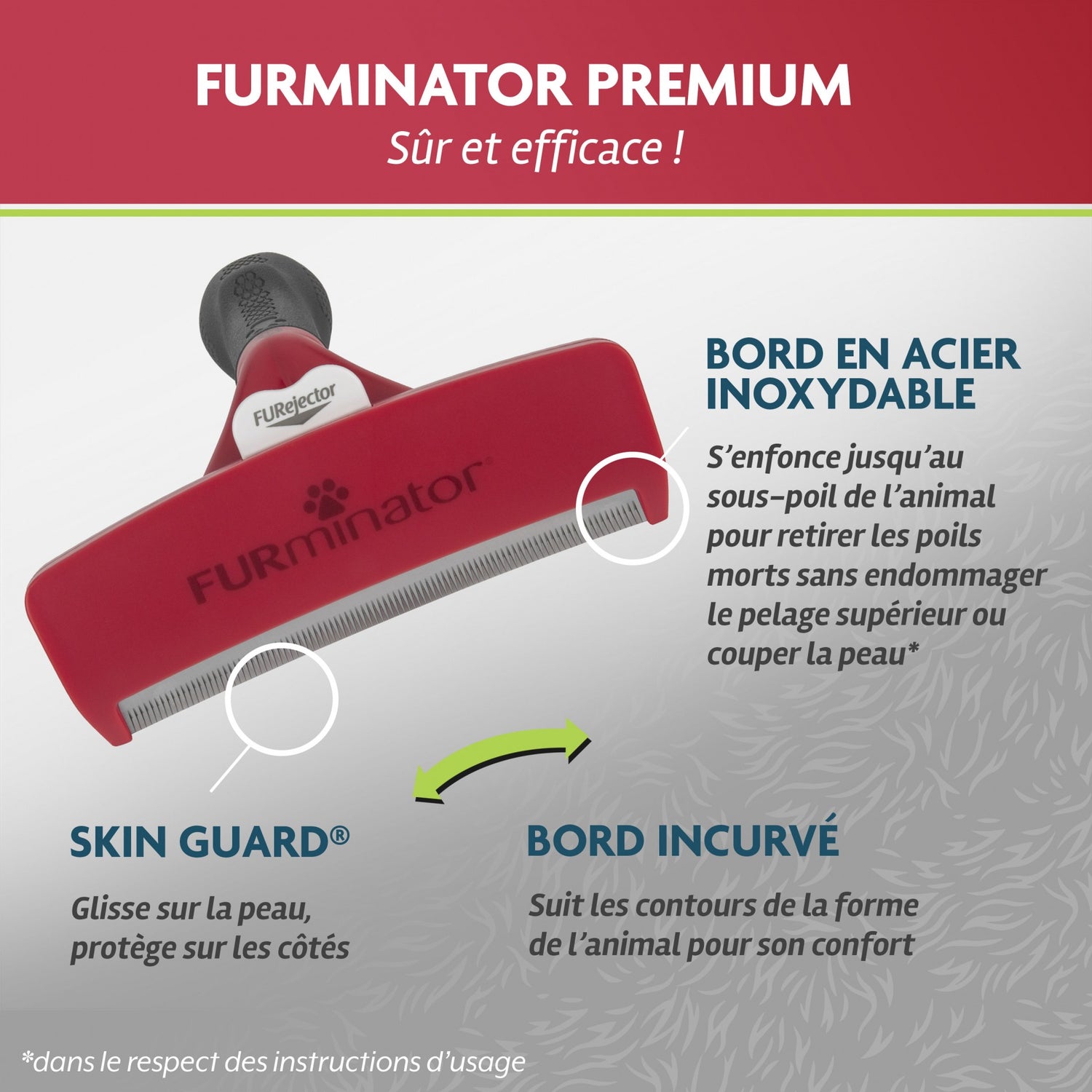 Brosse Furminator poils courts