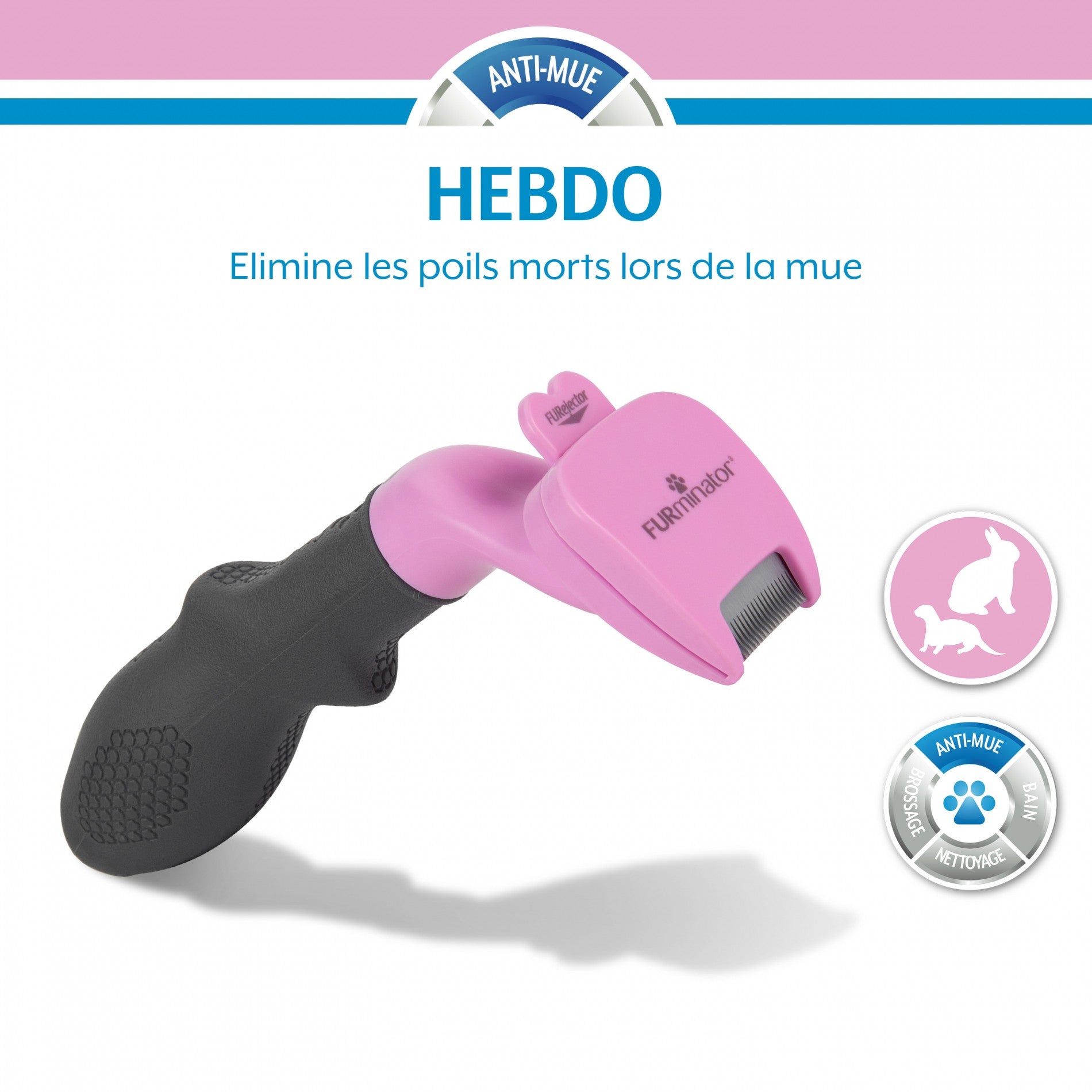 Brosse anti-mue pour petits animaux