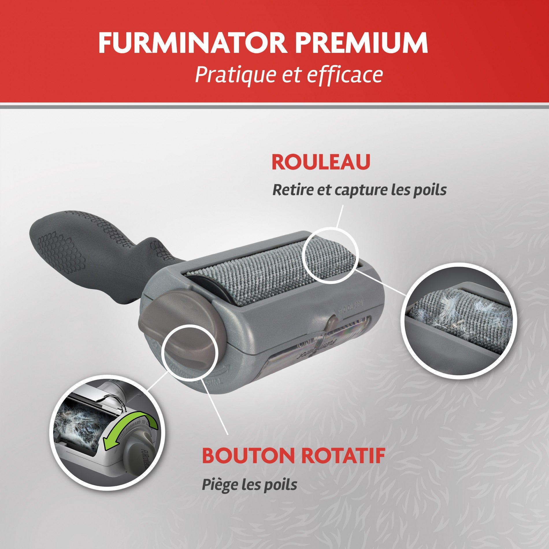 Rouleau ramasse-poils