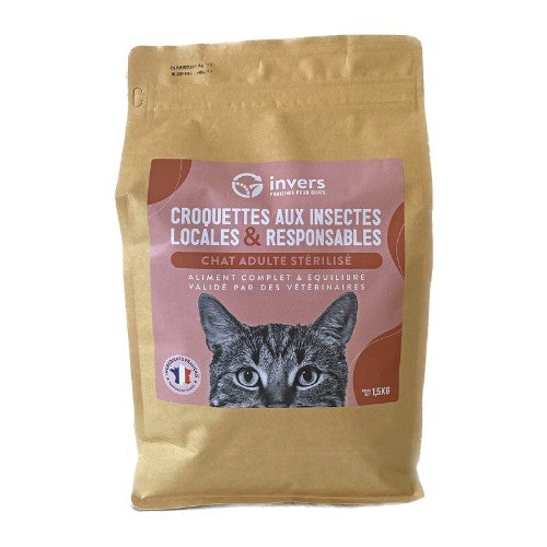 INVERS Croquettes durables aux insectes - Adulte Stérilisé