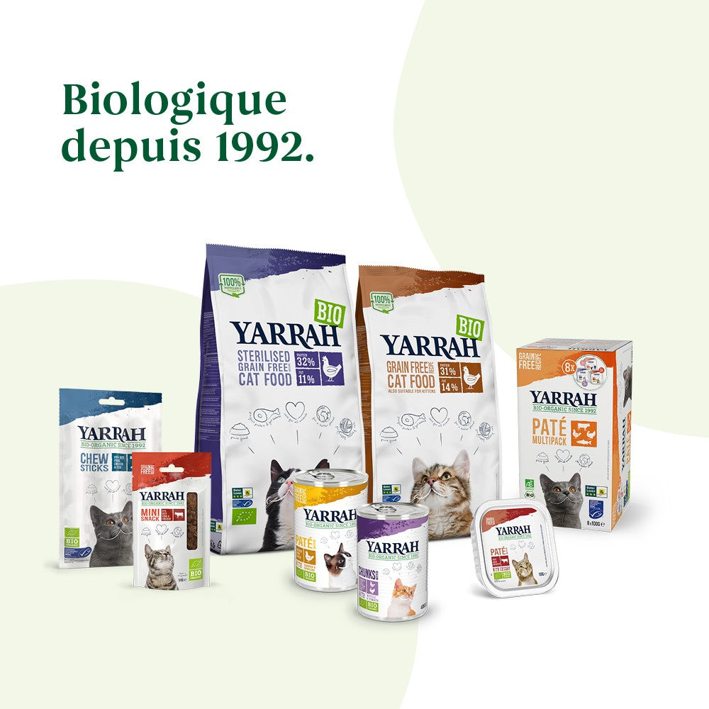 Yarrah croquettes bio pour chat stérilisé