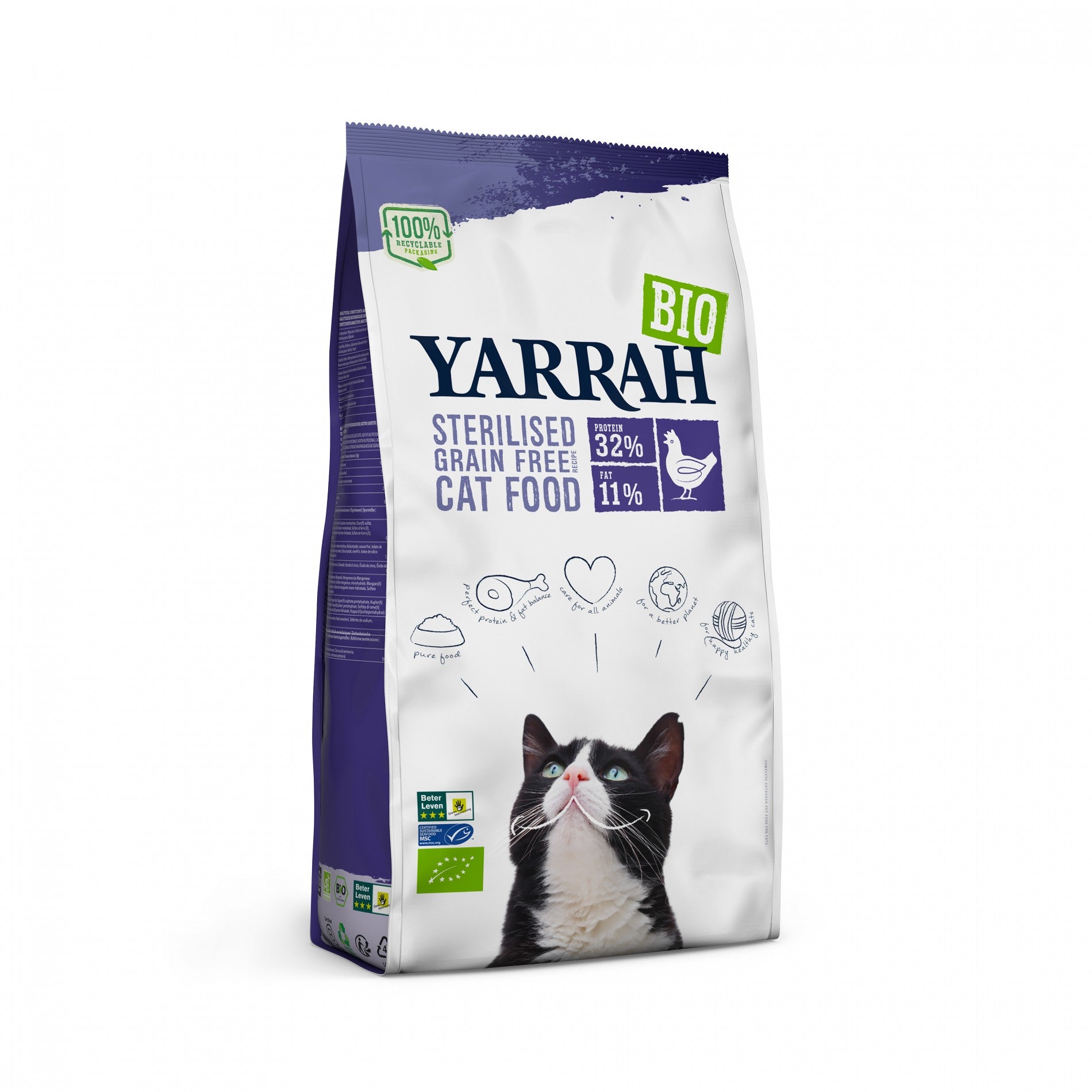 Yarrah croquettes bio pour chat stérilisé