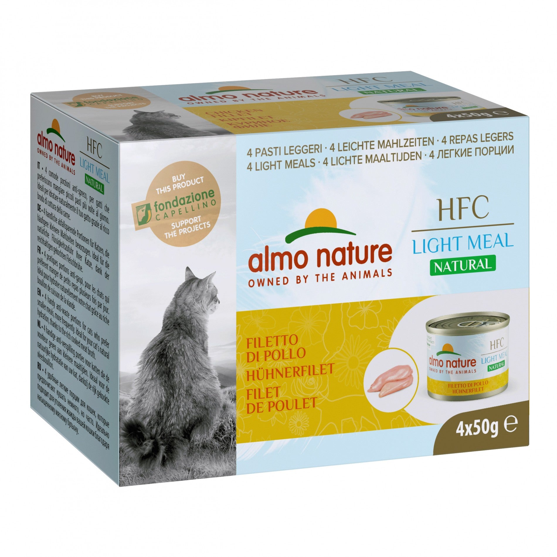 Almo Nature Pâtées Chat Adulte - HFC Light Meal - 4 x 50 g