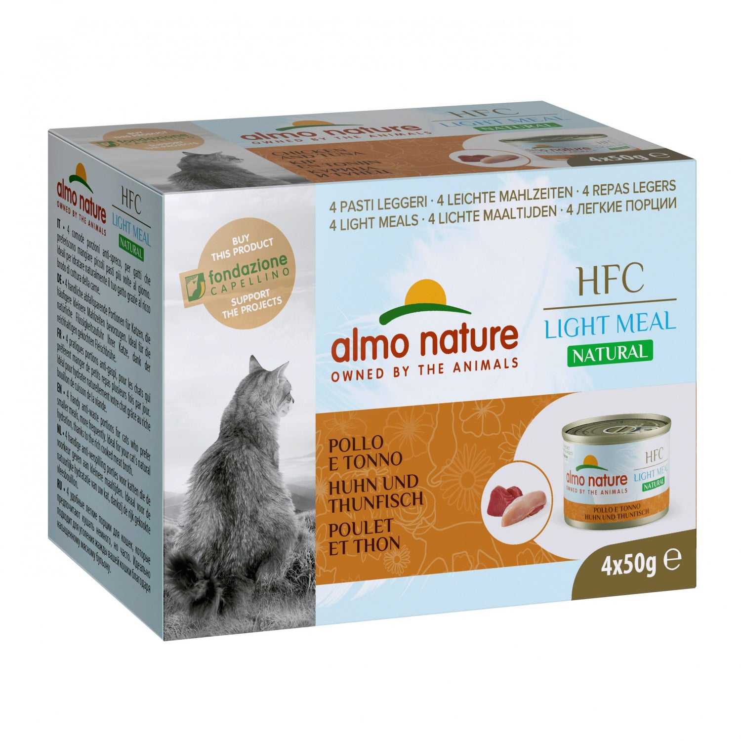 Almo Nature Pâtées Chat Adulte - HFC Light Meal - 4 x 50 g