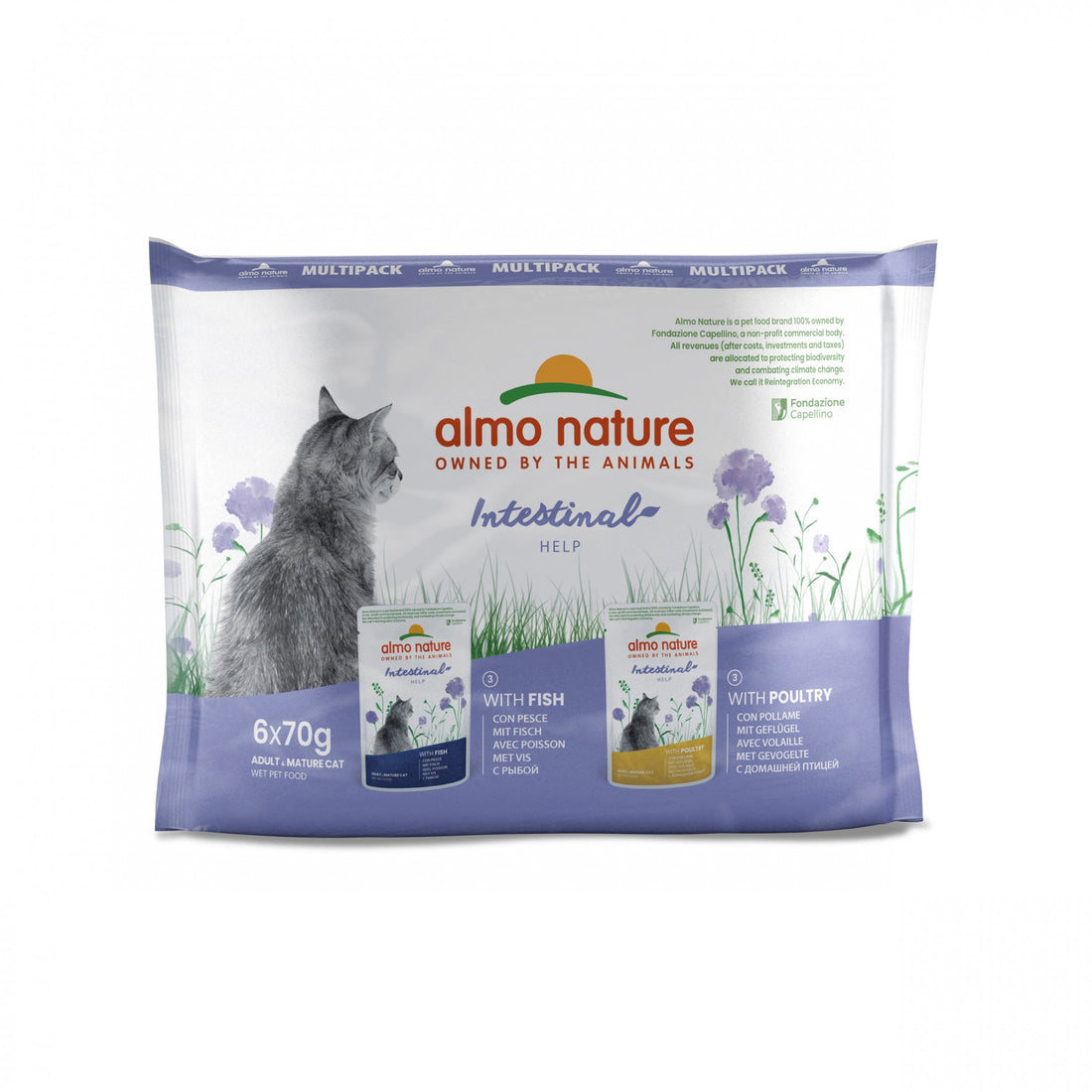 Almo Nature Pâtées Chat Adulte - Holistic Fonctionnel Digestive Help - 6 x 70 g