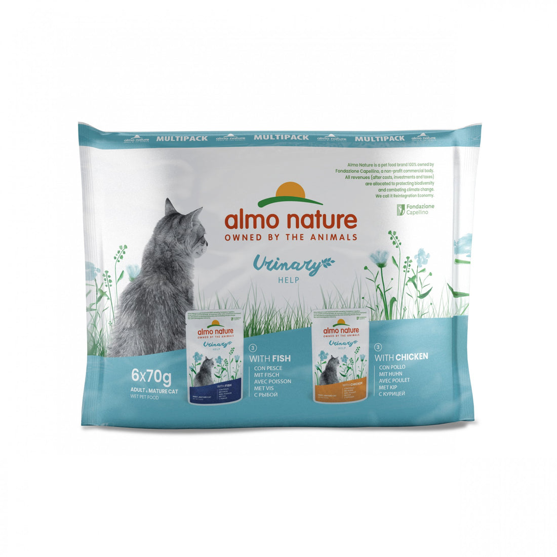 Almo Nature Pâtées Chat Adulte - Holistic Fonctionnel Urinary Help - 6 x 70 g