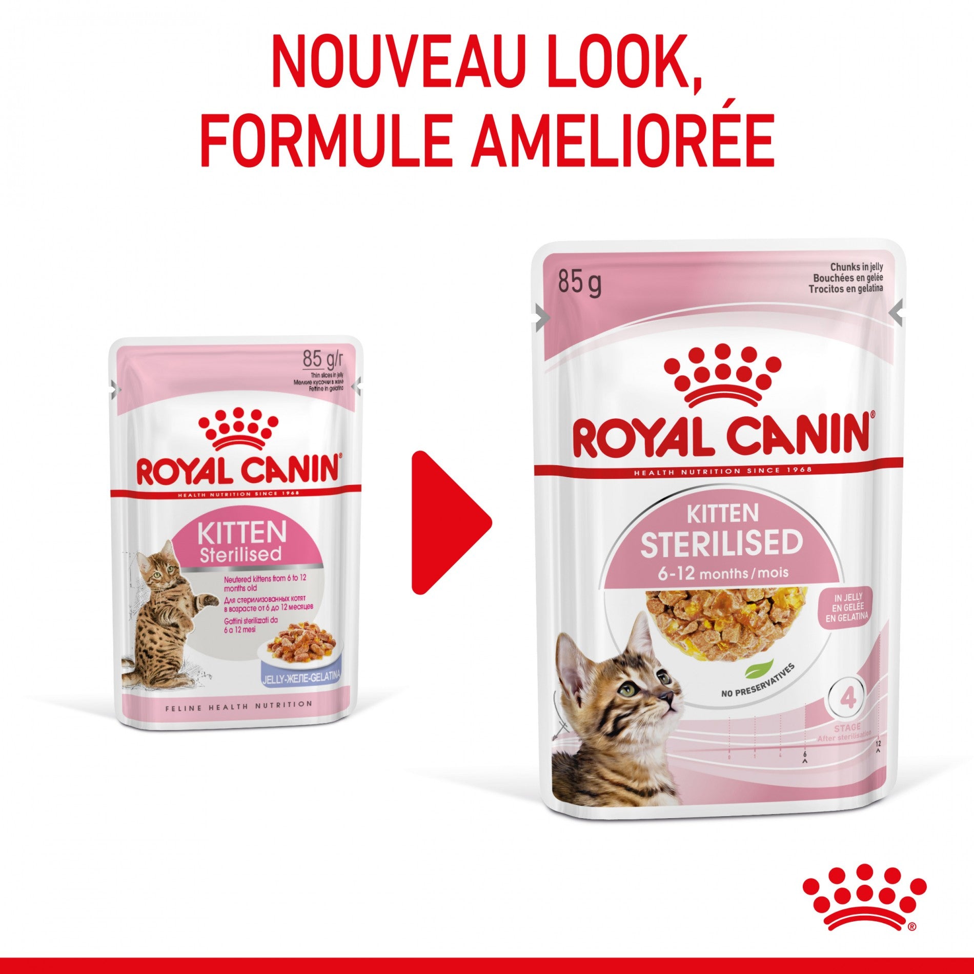 Royal Canin Kitten Sterilised - Gêlée et sauce pour chat