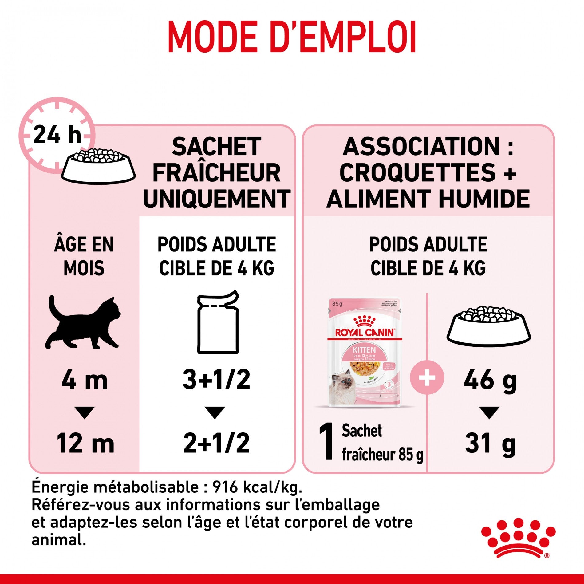 Royal Canin Kitten en Gelée - Pâtée pour chaton