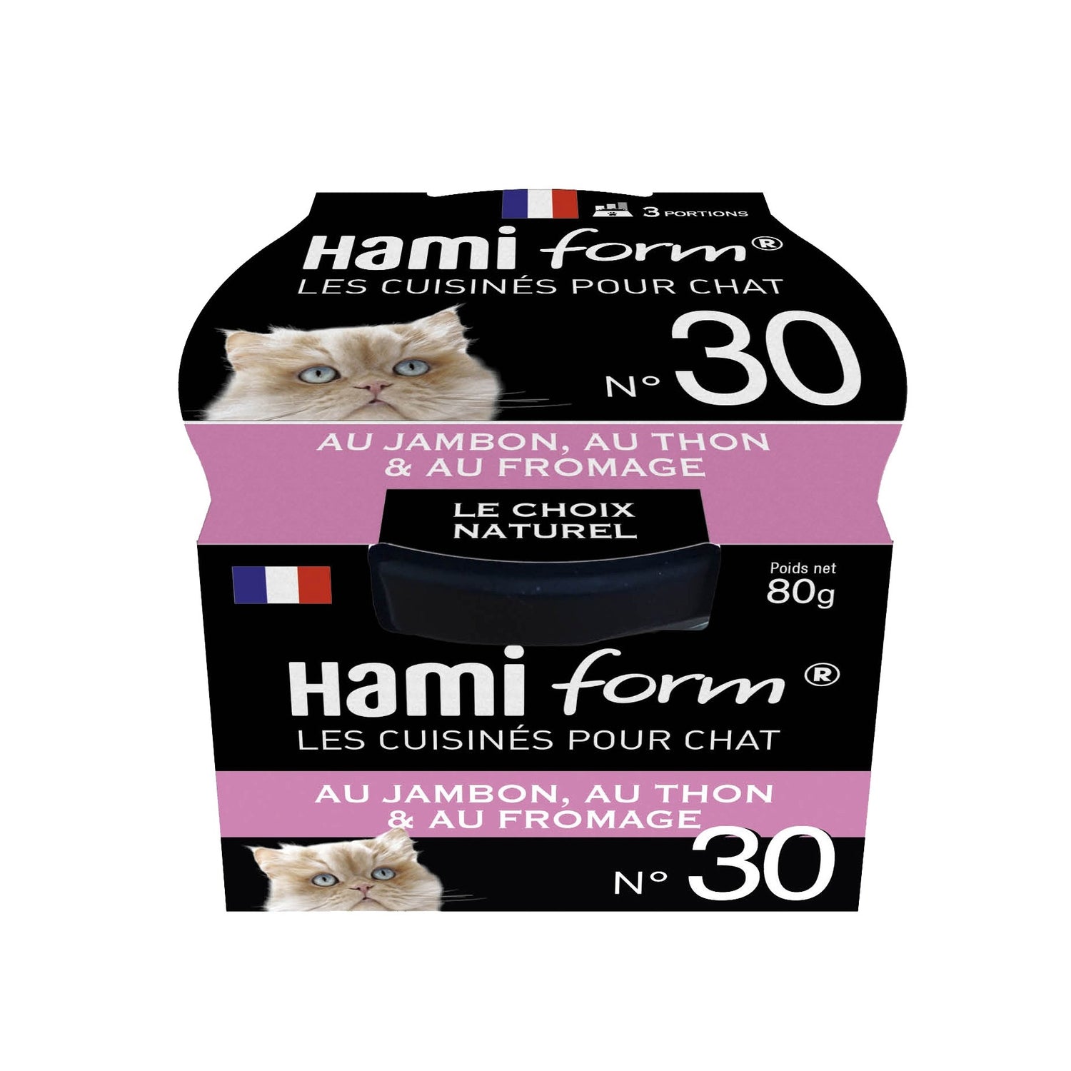 Les cuisinés pour chat - Pâtées au Jambon - Lot de 8 x 80 g