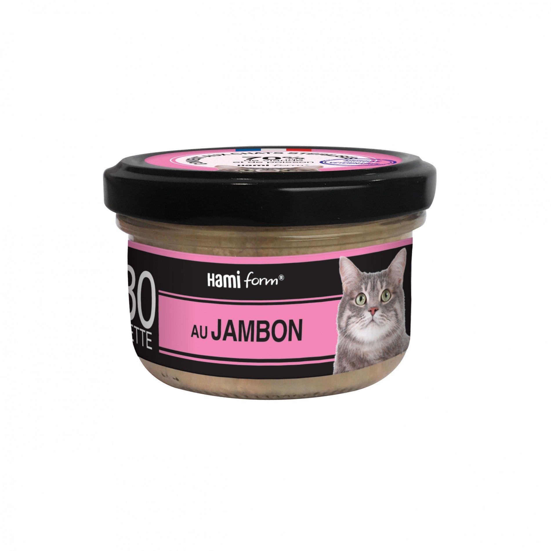 Les cuisinés pour chat - Pâtées au Jambon - Lot de 8 x 80 g