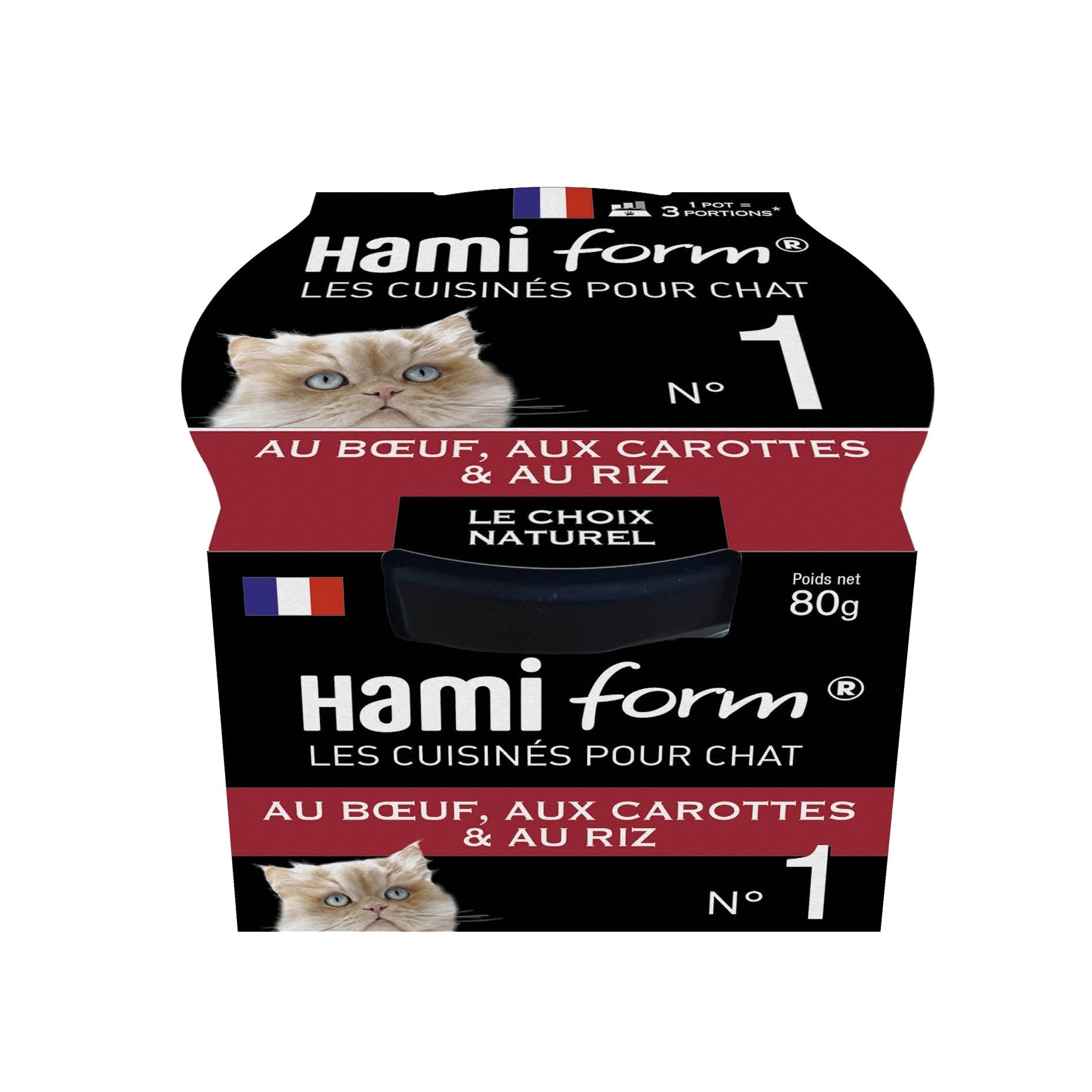 Les cuisinés pour chat - Pâtées au Bœuf - Lot de 8 x 80 g