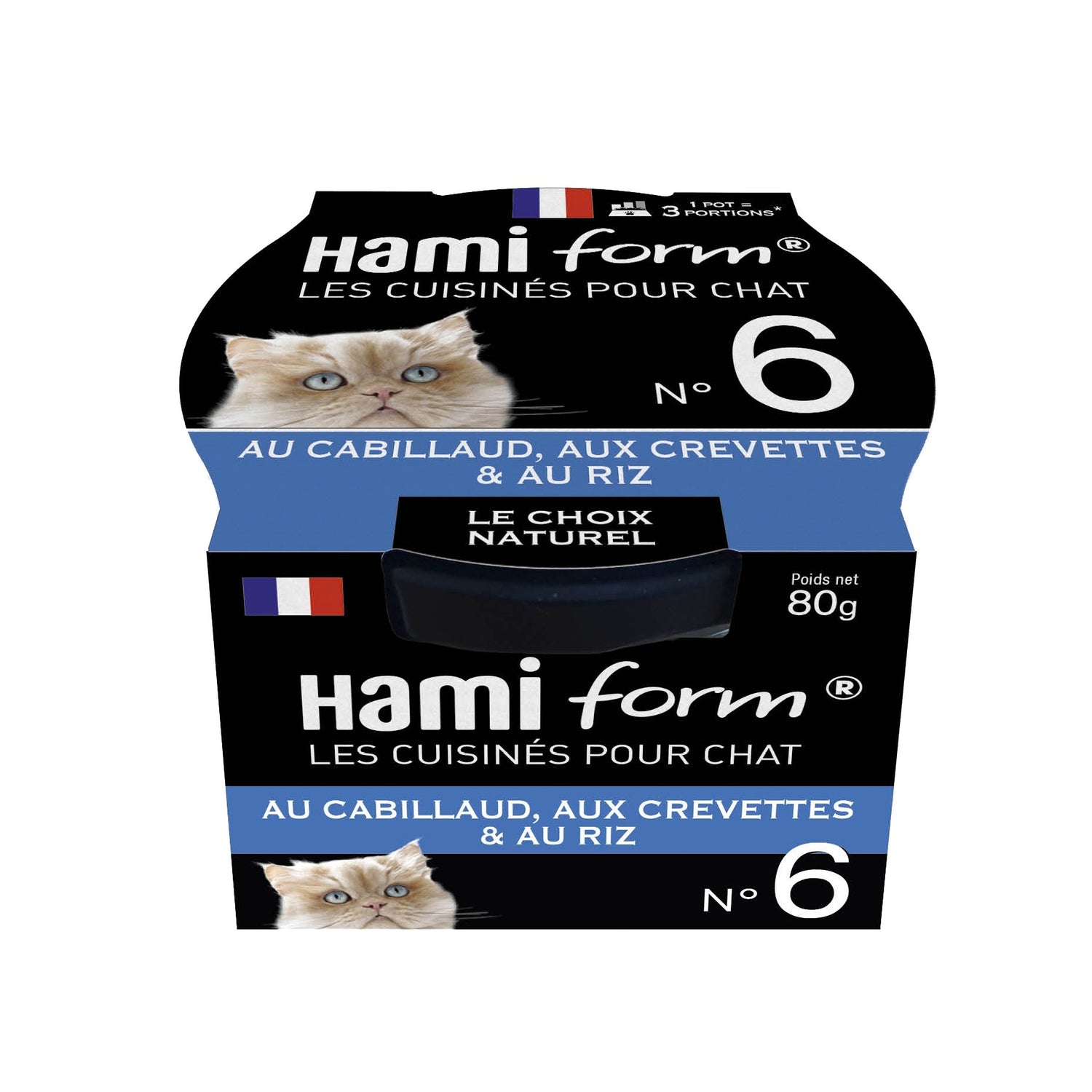 Les cuisinés pour chat - Pâtées au Cabillaud - Lot de 8 x 80 g