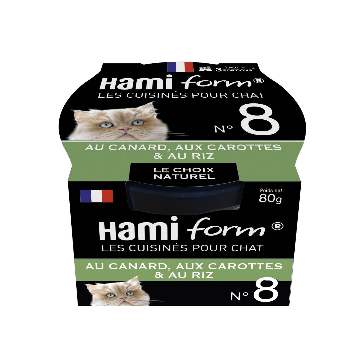 Les cuisinés pour chat - Pâtées au Canard - Lot de 8 x 80 g