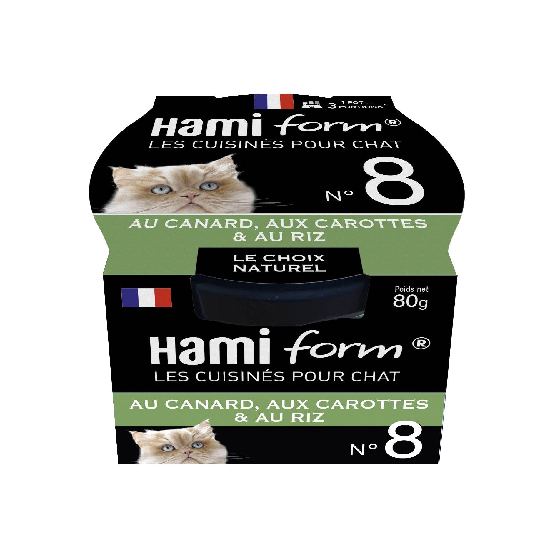 Les cuisinés pour chat - Pâtées au Canard - Lot de 8 x 80 g