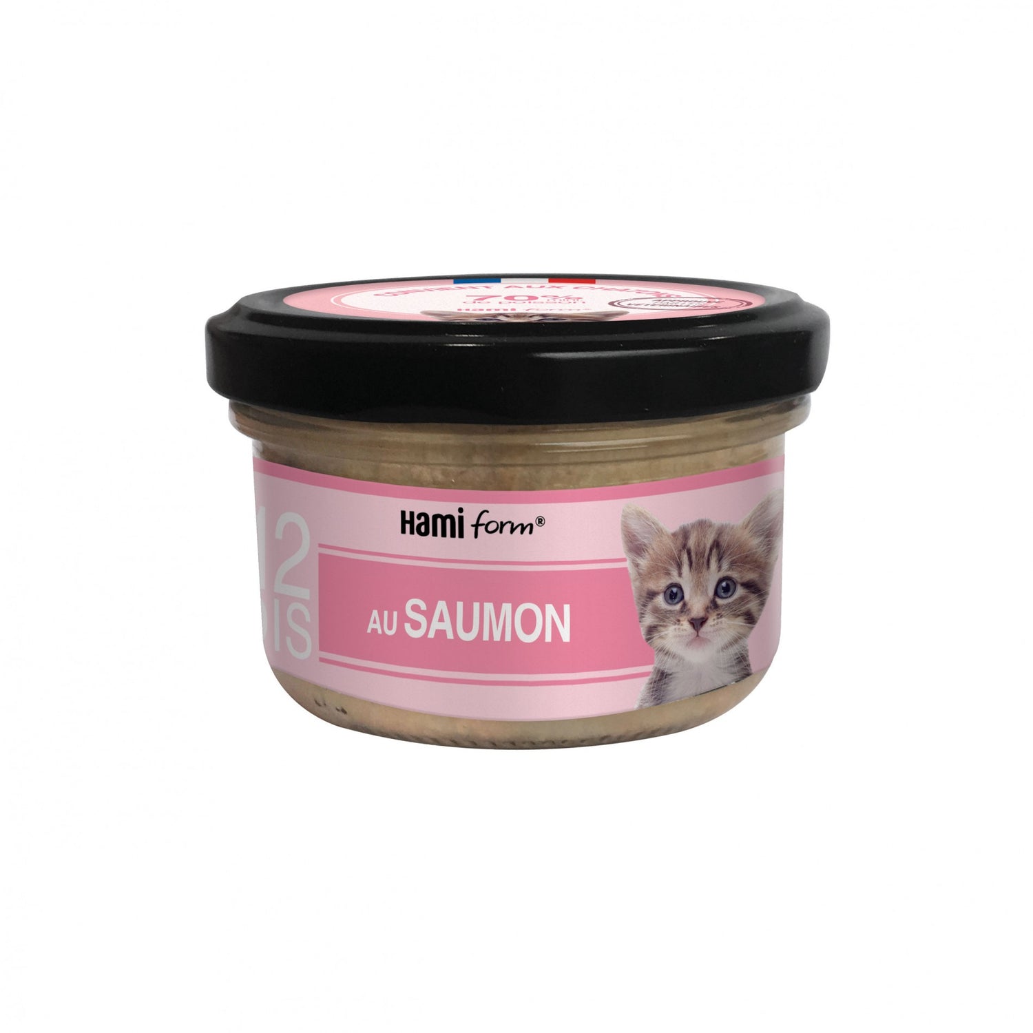 Les cuisinés pour chaton - Pâtées poulet et saumon - Lot de 8 x 80 g