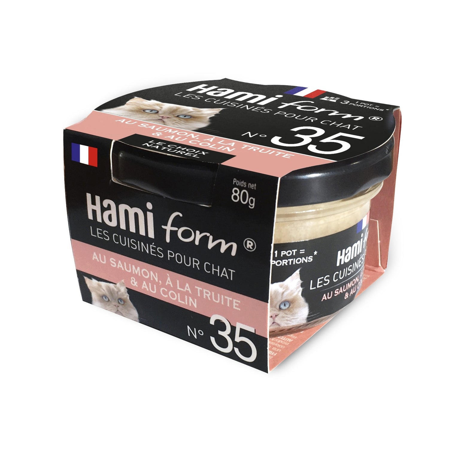 Les cuisinés pour chat - Pâtées au Saumon - Lot de 8 x 80 g