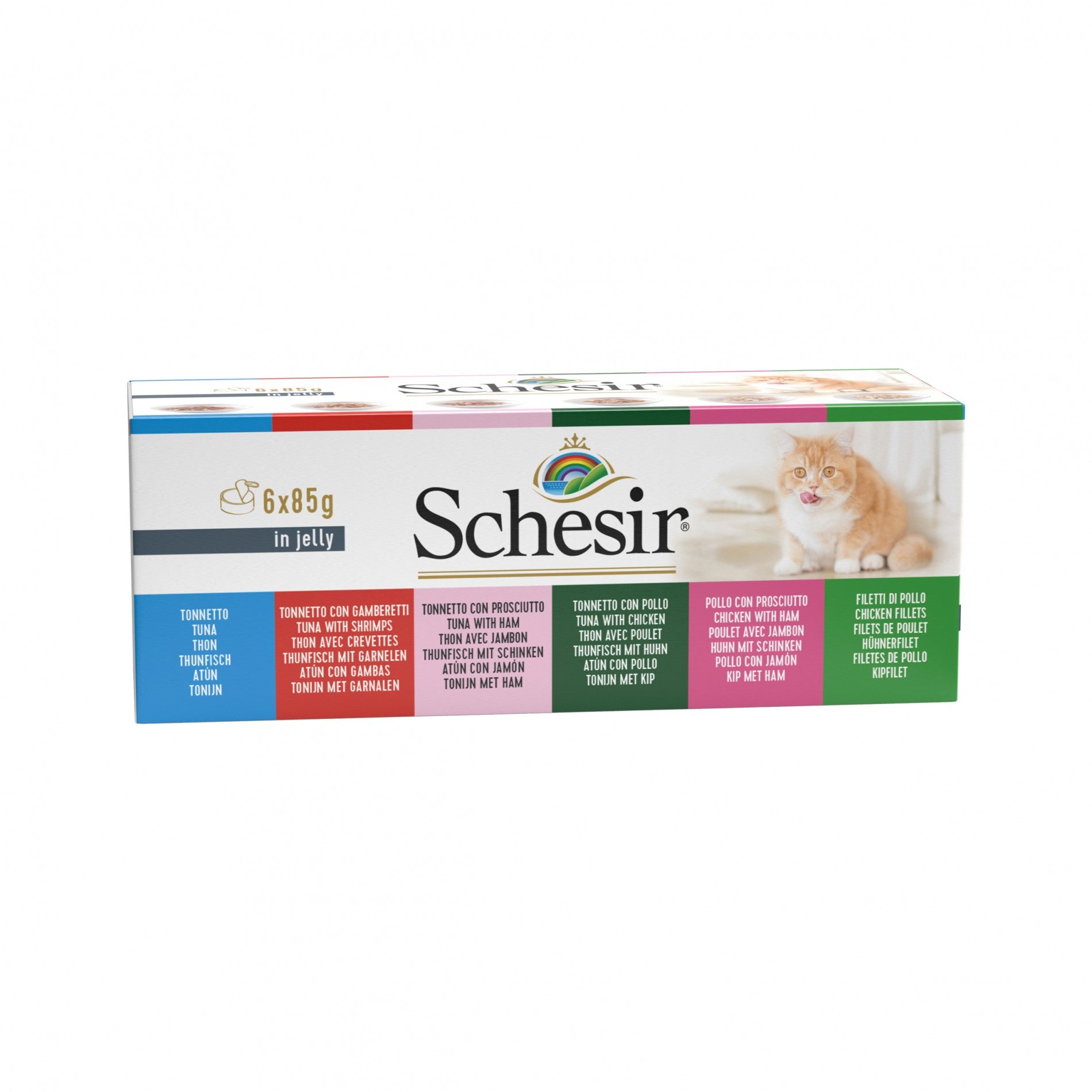 Schesir Pâtées multipack 6 saveurs en gelée - 6 x 85 g