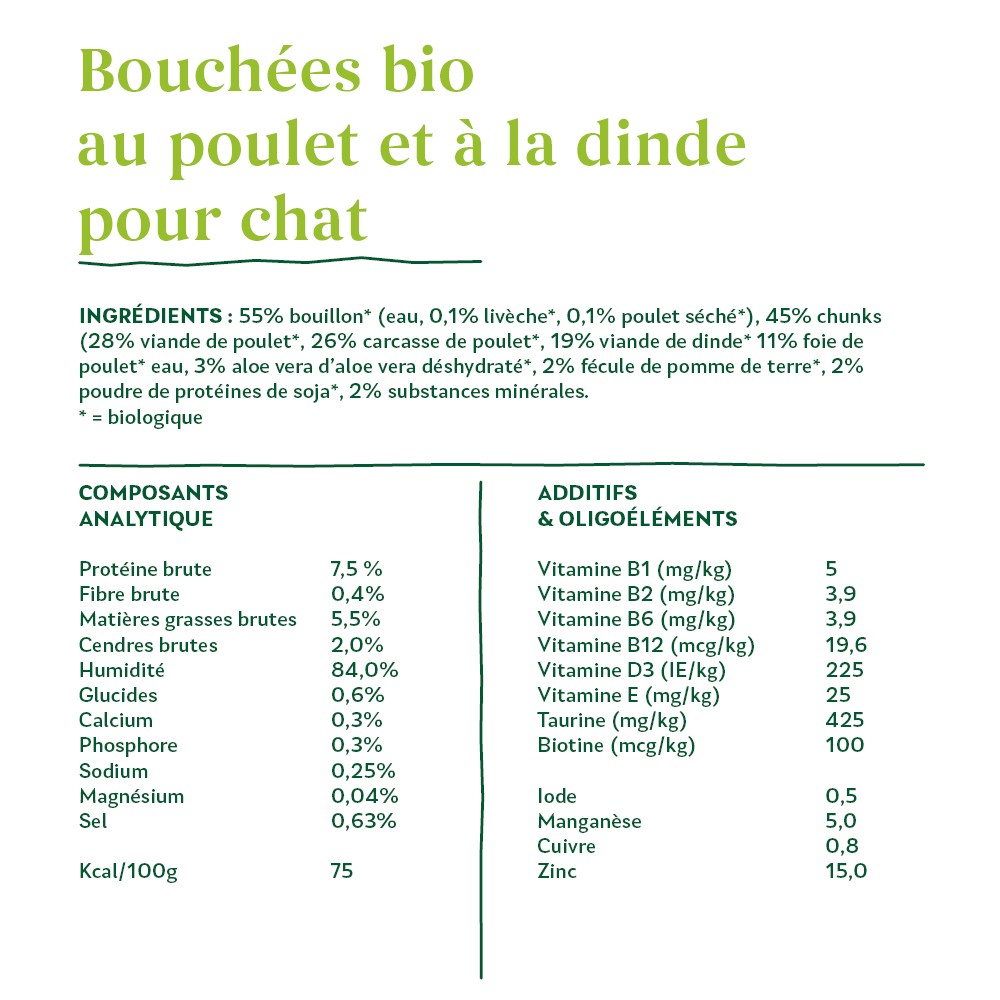 Yarrah bouchées bio sans céréales - Lot 16 x 100g