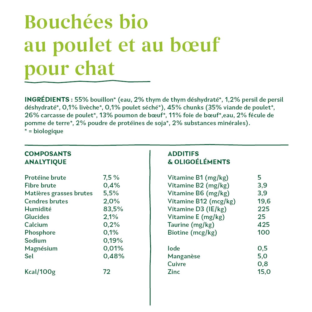 Yarrah bouchées bio sans céréales - Lot 16 x 100g