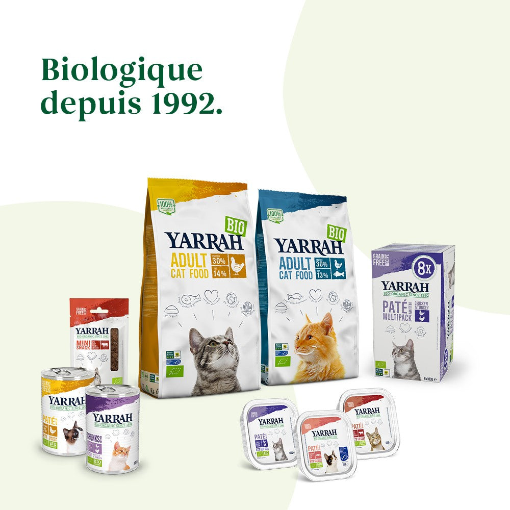 Yarrah pâtée bio sans céréales - Lot 16 x 100g