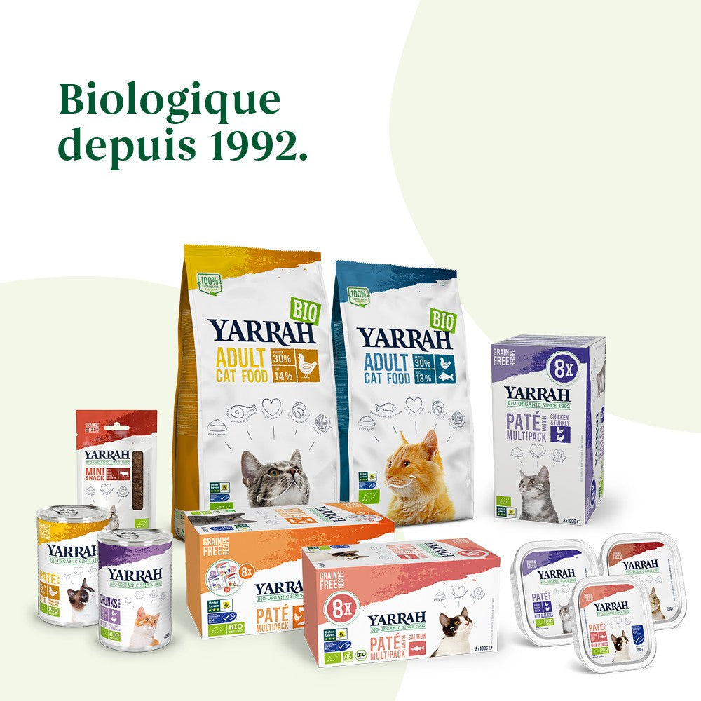 Yarrah pâtée bio sans céréales - Lot 16 x 100g