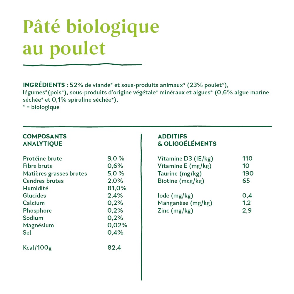 Yarrah pâtées bio - Lot 12 x 400g