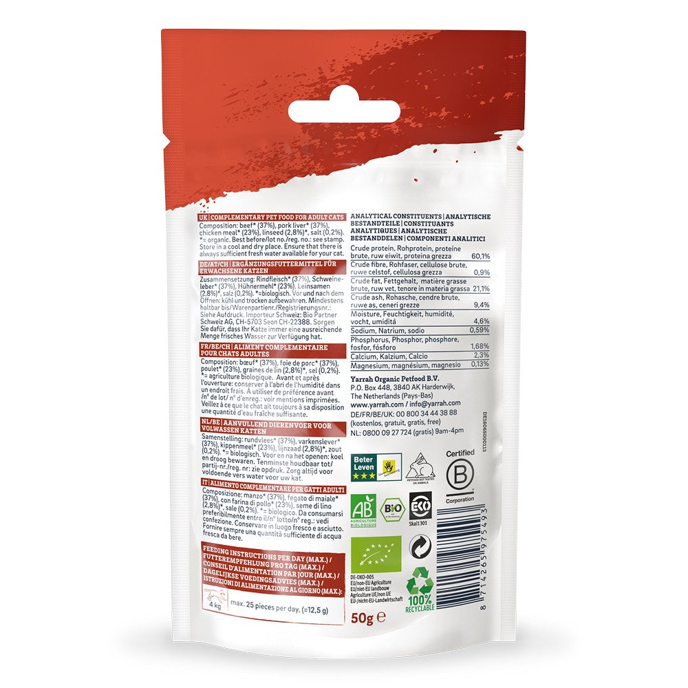 Yarrah mini snacks bio pour chat