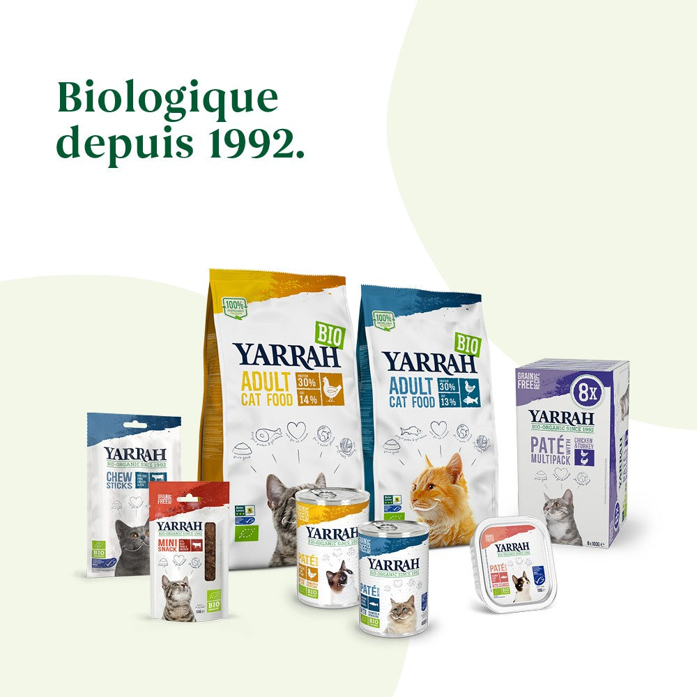 Yarrah mini snacks bio pour chat
