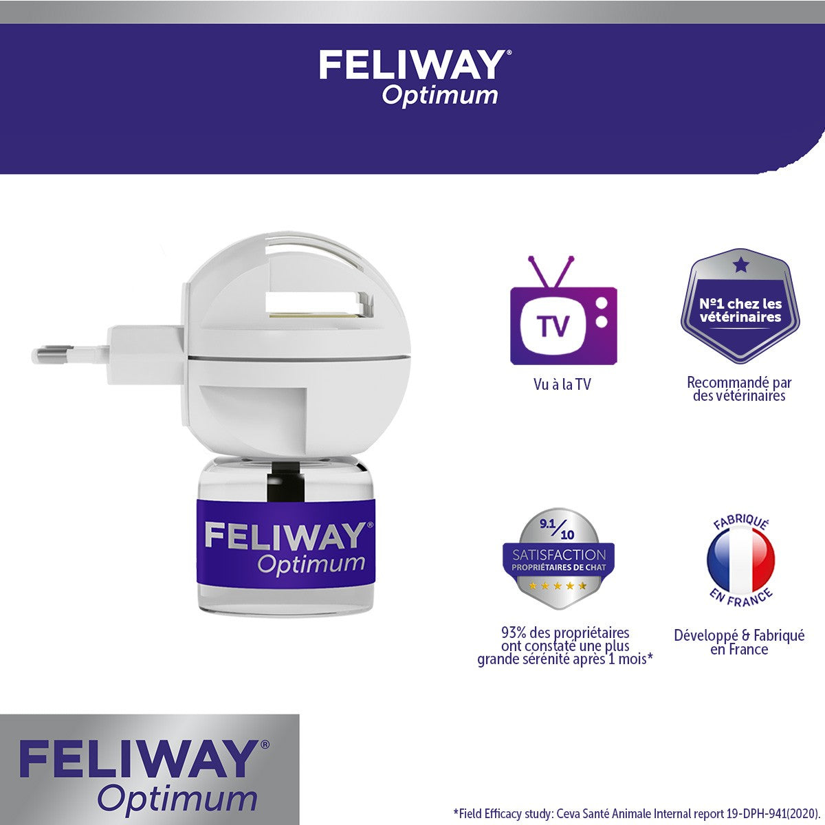Feliway® Optimum diffuseur + recharge (kit complet)
