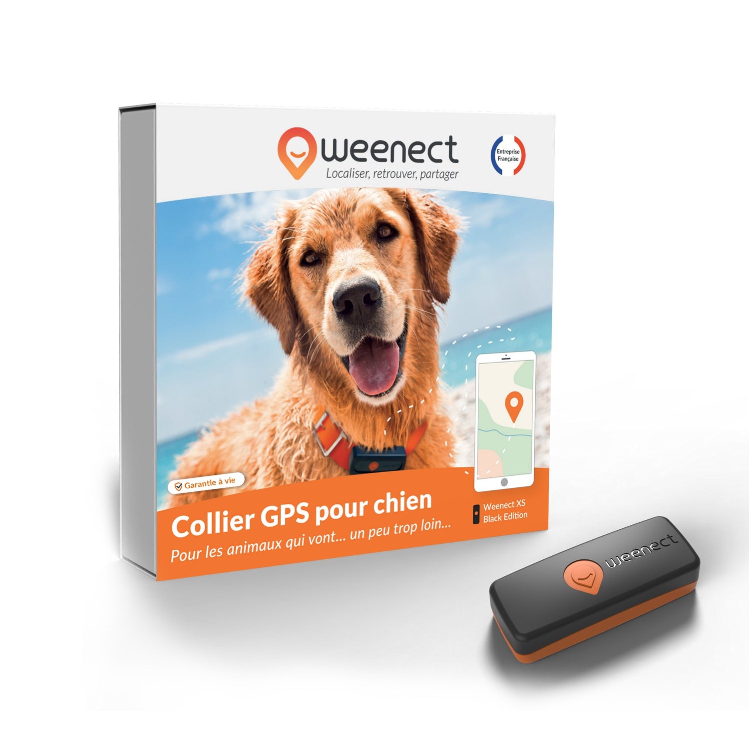 Collier GPS Weenect XS Dogs - Noir