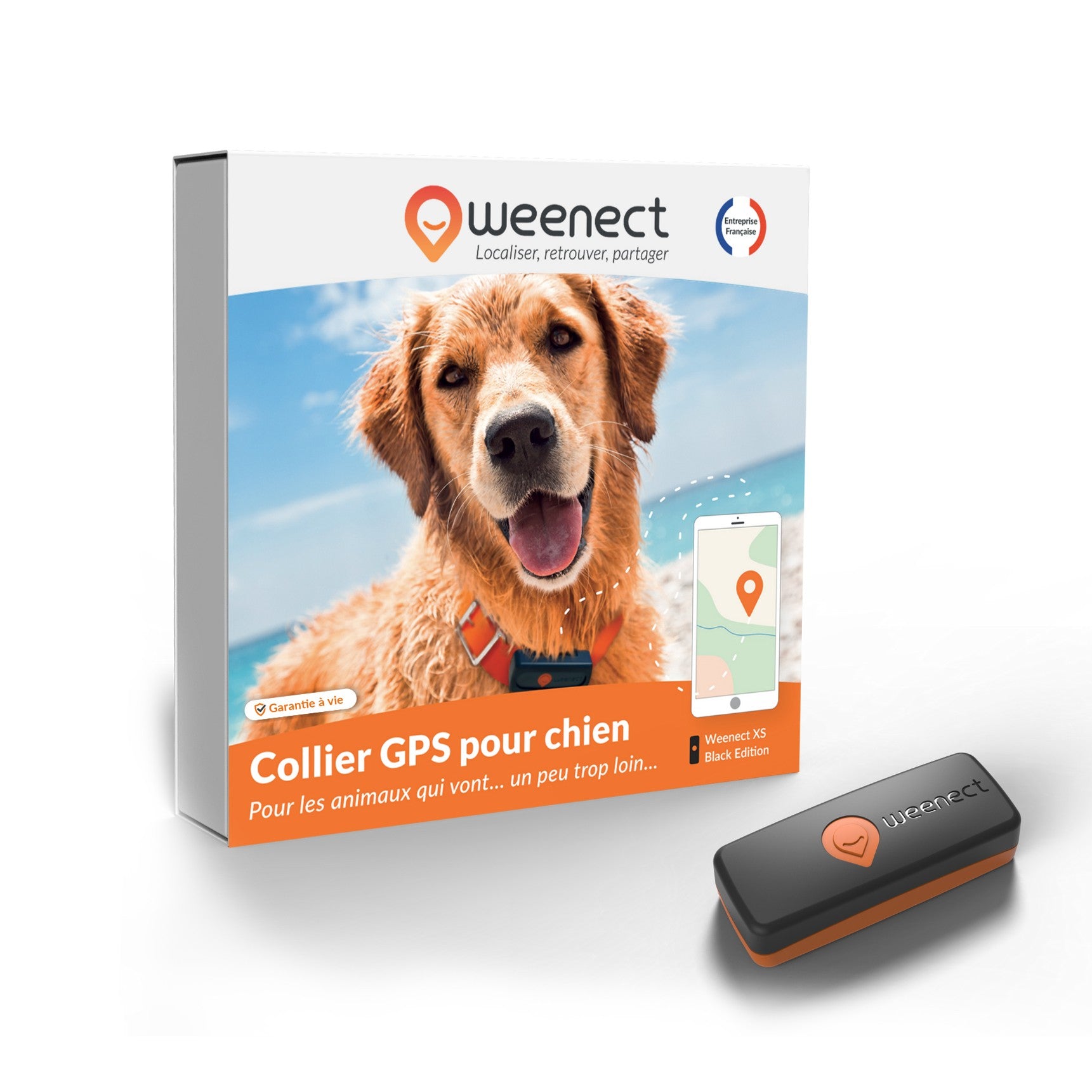 Collier GPS Weenect XS Dogs - Noir