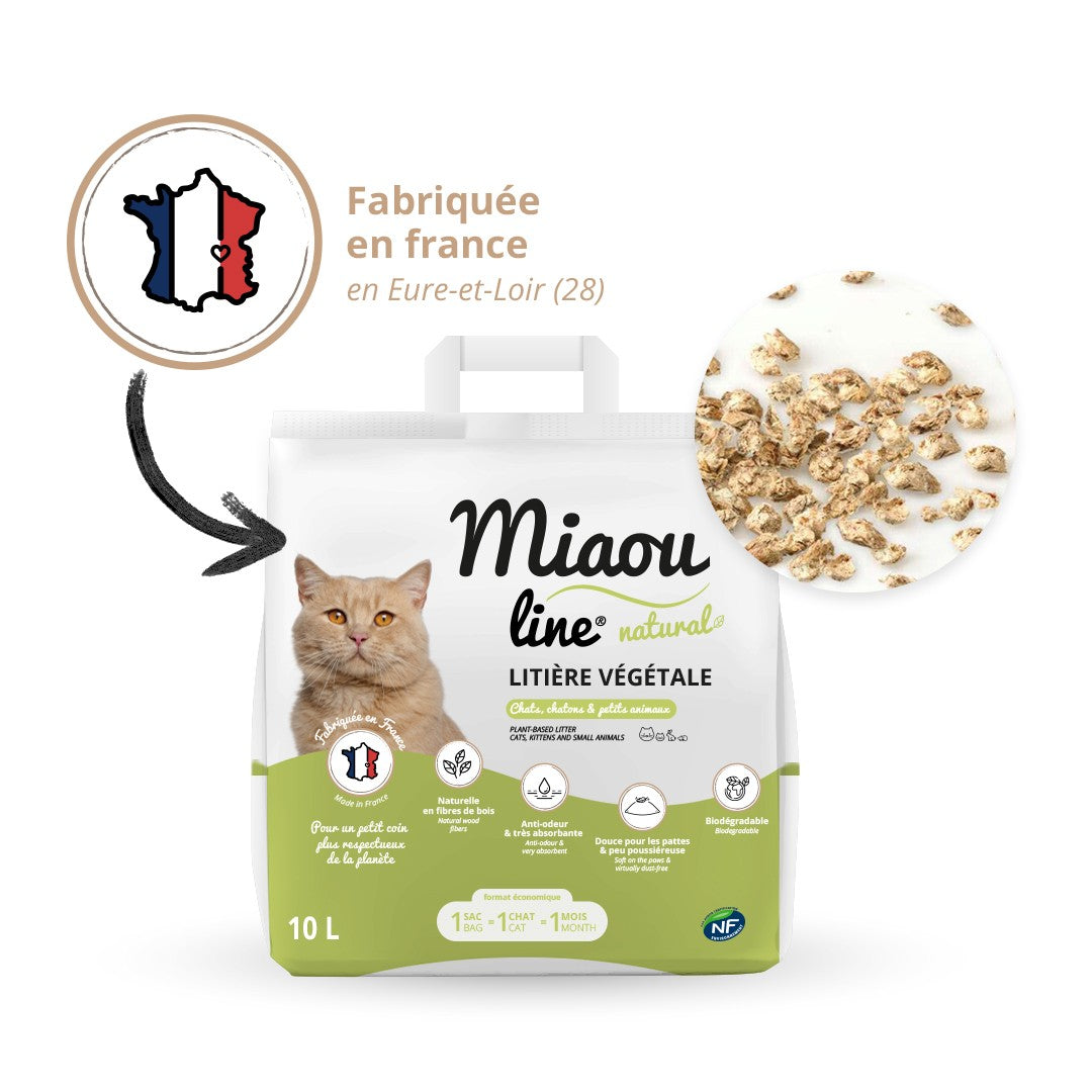 Litière végétale Miaou Line Natural