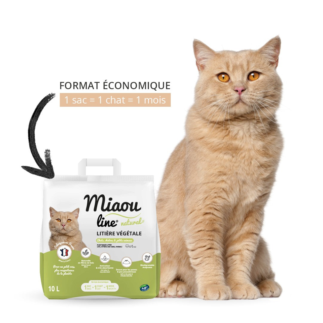 Litière végétale Miaou Line Natural