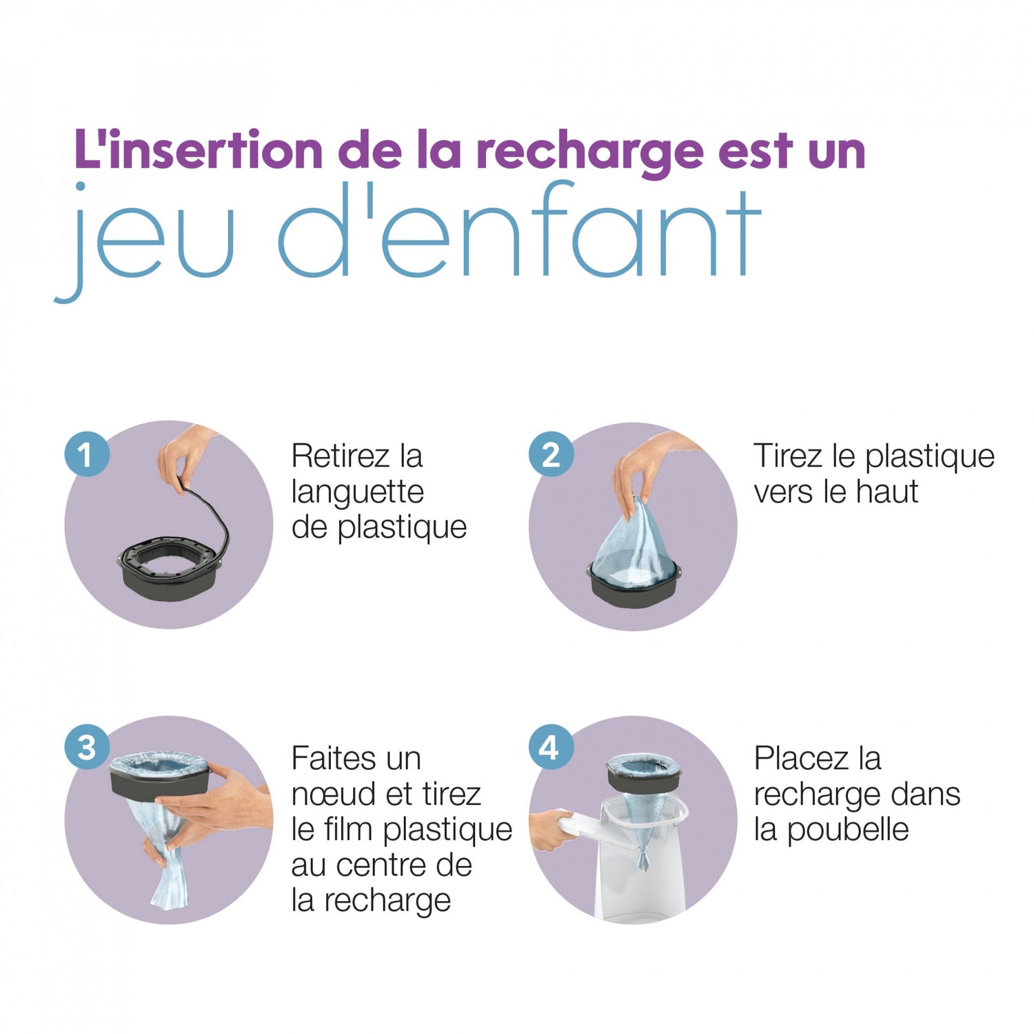 Recharge octogonale pour poubelle Litter Locker Fashion & Litter Genie