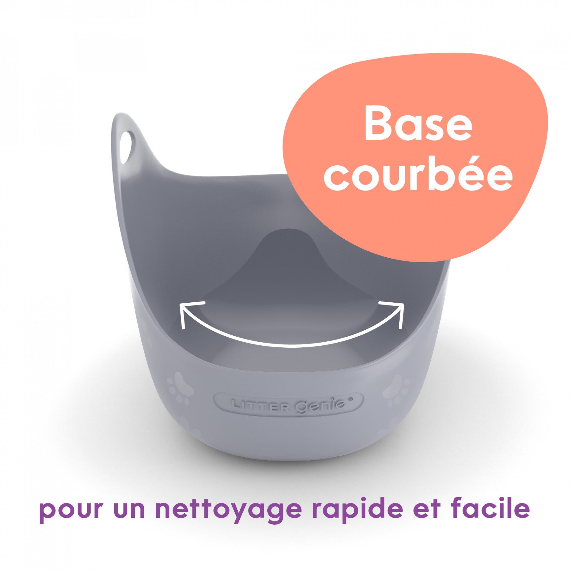 Bac à litière Litter Genie avec pelle - Gris