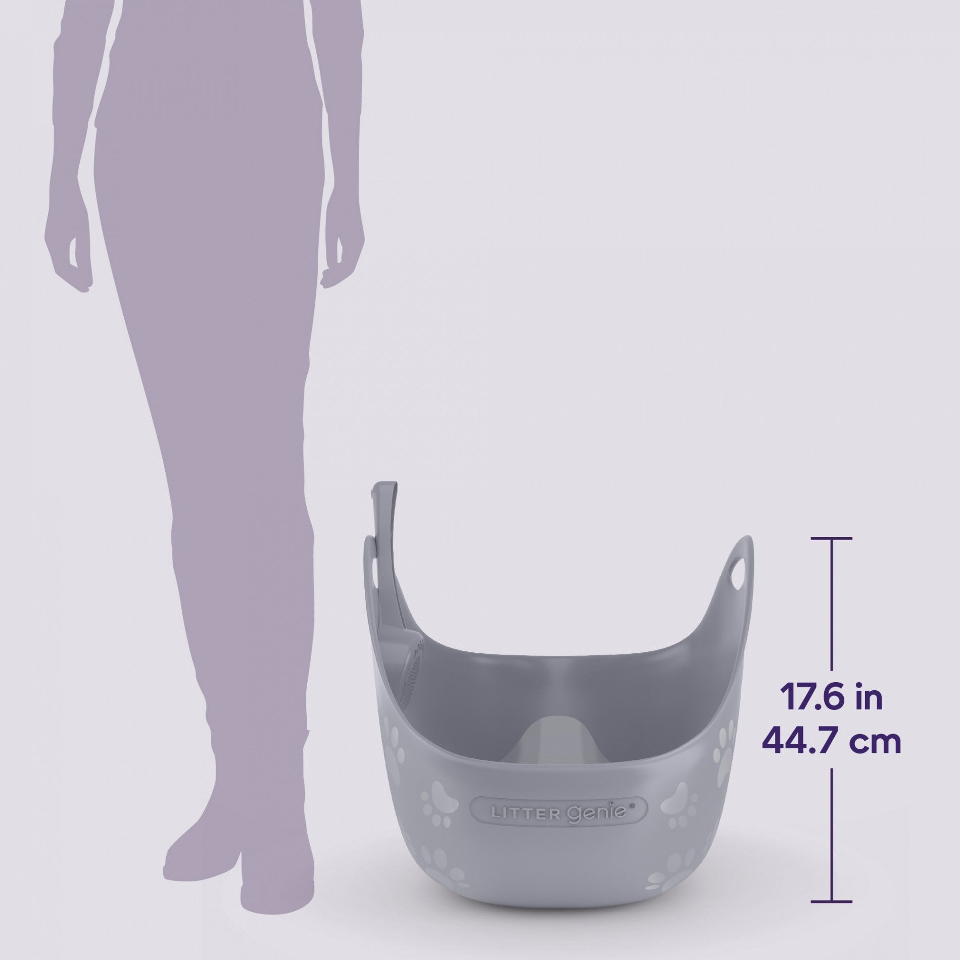 Bac à litière Litter Genie avec pelle - Gris