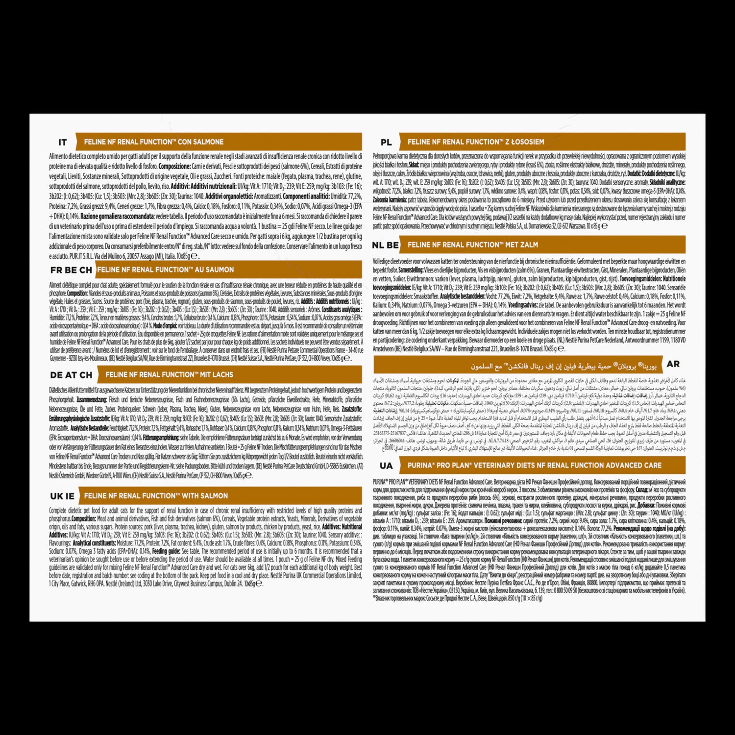 Pro Plan Veterinary Diets NF Renal Function Advance Care – Pâtée en bouchées pour chat