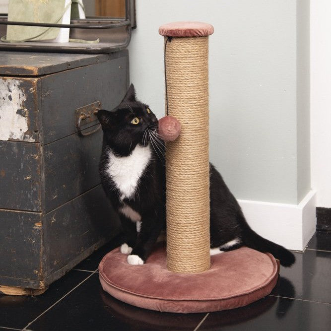 Poteau à griffer Yenna – Rose poudré
