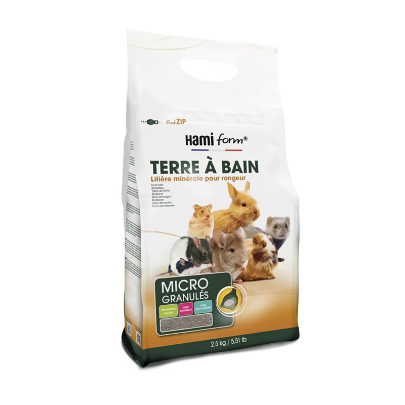 Terre à bain litière