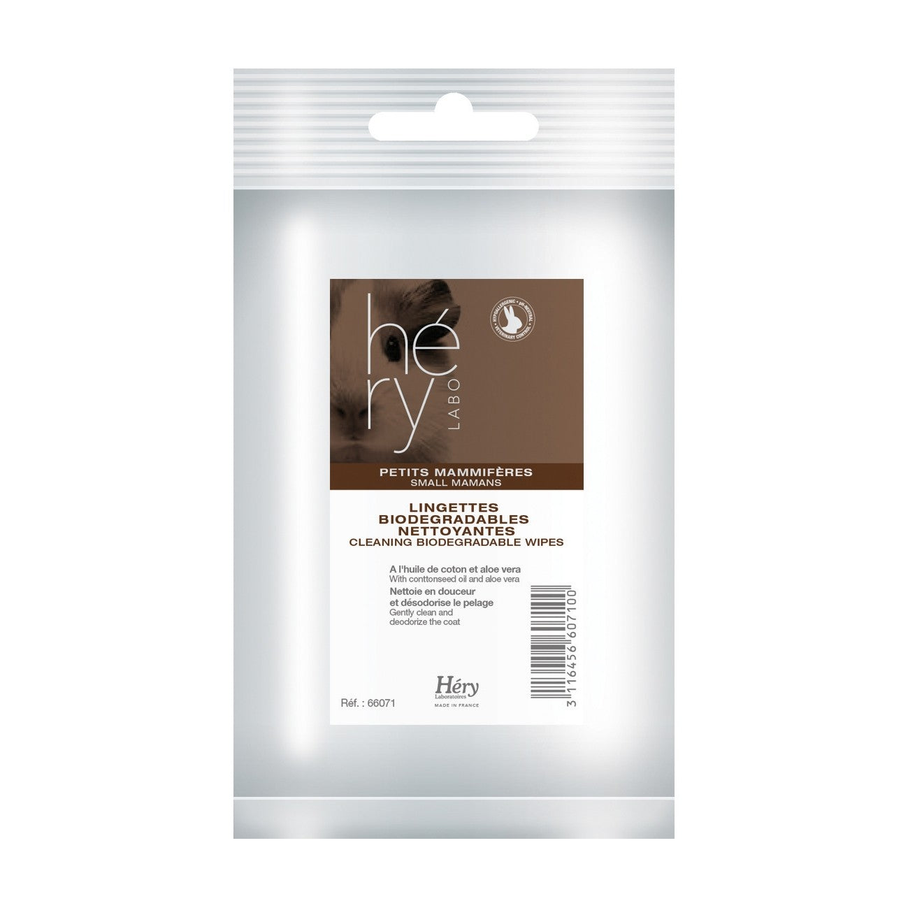 Lingettes nettoyantes pour rongeurs et furets