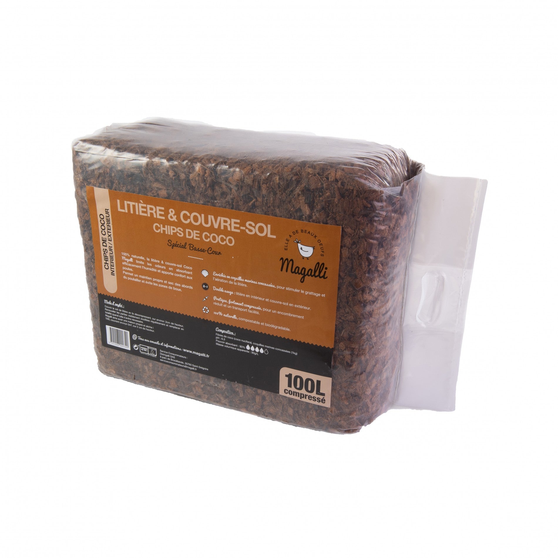 Litière et couvre-sol chips de coco