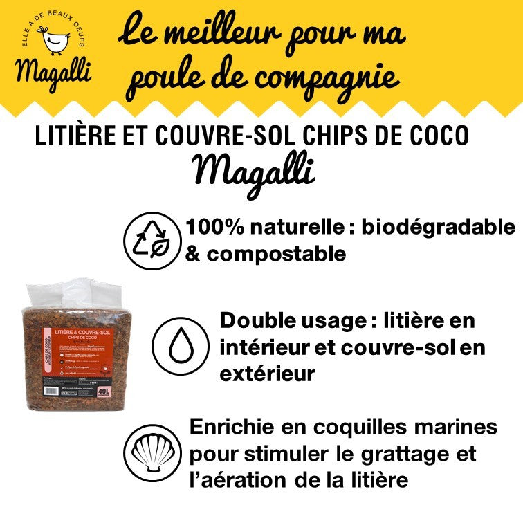 Litière et couvre-sol chips de coco