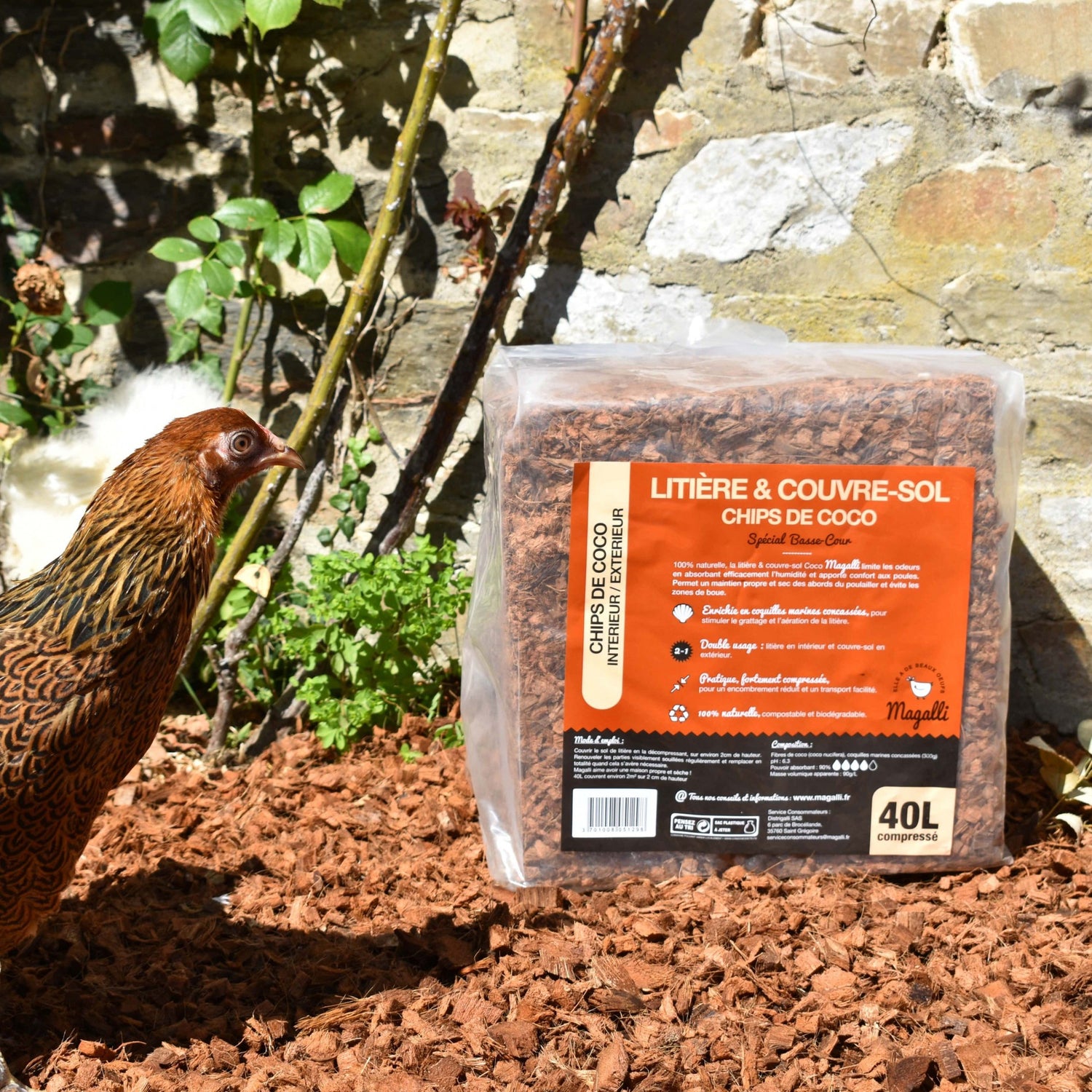 Litière et couvre-sol chips de coco