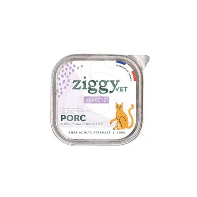 Ziggy Adulte Diabète Porc & Boeuf Pâtée Pour Chat