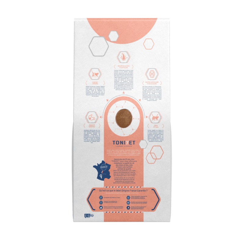 Tonivet adult stérilisé saumon - croquettes chat