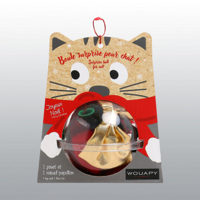 Coffret boule cadeaux noel chat